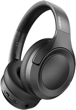 L50 Noise-Cancelling Headphones, Wireless Over-Ear Bluetooth Headphones, 50-Hour Playback Time, High-Resolution Audio, Bass, Memory Foam Ear Cups, Travel, Office, USB-C Charging (Black)