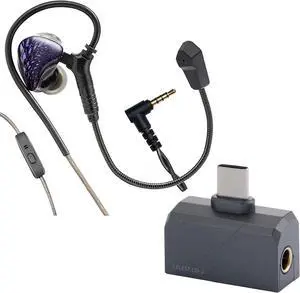 QOA Celest Wyvern Black in Ear Monitor HiFi Wired Earbuds, Gaming Earbuds(with Mic, Purple) CE-2 Grey Upgraded IEM Earphone DAC/AMP