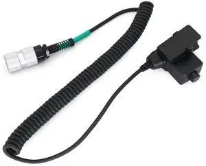 6 Pin Plug WalkieTalkie Headsets Adapters U94 PTT Cable for PRC152 Two WayRadio U94 PTT Adapters Cable