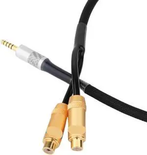 Earphone Cable Female Plug Interconnect Cable 4.4mm to 2 R/CA Female(1.5m)