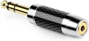 Headphone Adapter 6.35mm to 2.5 3.5 4.4mm Audio Converter Carbon Fiber Decoding 3 5 Jack to 6 3 Earphones Male Female Connectors(6.5 3.5mm Audio Plug)