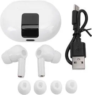 GLOGLOW Translation Earphone, Wireless Translation Earbuds with APP Support 144 Languages Portable Noise Canceling Real Time Language Translator Earbuds for Travel Business (White)