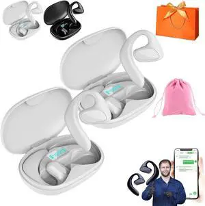 Talkbuds Translator, Qinux Talkbuds, 2025 Upgrade Talk Buds Translator, 144 Languages & Accents, AI Translation Earbuds Real Time, HD Sound for Business Learning Travel (White+White)