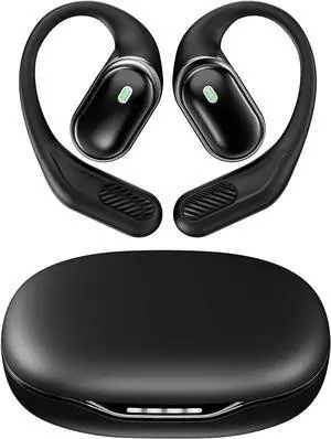 Open-Ear Headphones, Over Ear Earbuds with Ear Hooks, True Wireless Bluetooth Earphones with Microphone, Touch Control, Clear Calls, 60H Playtime, IPX7 Waterproof for Running and Workouts