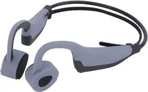 Yoidesu Bone Conduction Headphones,IPX8 Water Proof Wireless Earbuds, 16G Memory, Open Ear Headphones Bluetooth 5.0 with Mic, for Running, Cycling, Hiking, Gym, Workout (Gray)