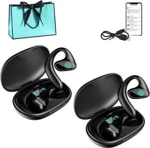 2025 New Talkbuds Translator, Qinux Talkbuds, Talk Buds Translator, 144 Languages & Accents, Ai Translation Earbuds Real Time for Travel Business Learning with Charging Case (2Pcs-Black)