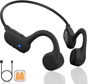 Bone Conduction Earphone 12Hr Playback TimeBluetooth 5.4 Wireless, Type-C Quickly Charge Long Battery Life Sweat & Water Resistant for TravingWalkingDriving