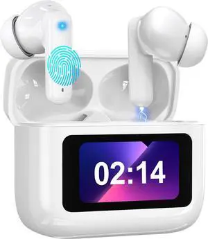 AI Wireless Earbuds, Bluetooth Headphones Ear Buds,Music Translation Earbuds with LCD Touch Screen,3-in-1 language translator earbud, HD Sound, Long Battery Life, Over-Ear Earbud for Travel,Business