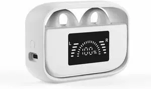 Open Ear Bluetooth Earbuds with Ear Clips, Bluetooth 5.2 Wireless Ultra-Lightweight Clip-On Earphones, Open Air Design Headphones for Running Gym Workouts (White)