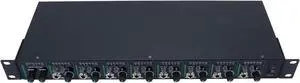 8 Channel Headphone Amplifier, Metal Stereo Audio Amplifier, 1/4 Inch Input Studio Headphone Amp Splitter with Six Level Volume Indicator, Mono and Stereo