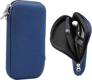 Neck Pouches Charging Treasure Headset Storage Case, Mobile Hard Disk, Dustproof, Zippered and Portable