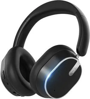 Hybrid Active Noise Cancelling Headphones, Wireless Over Ear Bluetooth Headphones, Foldable Wireless Headset, 60H Playtime, Hi-Res Audio, Deep Bass, Memory Foam Ear Cups, Perfect for Travel & Office
