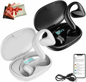 Ailymur V2 Translator Earbud,Real Time Keilani Translator Earbuds, Keilini Talkease Real Time Wireless Bluetooth,High-End Business Real Time Translators Earbud,AI Online Turkish(Black+White)