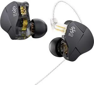 kz as10 IEM Wired Earbuds Headphones and ccz mc01 in Ear Monitor Headphones
