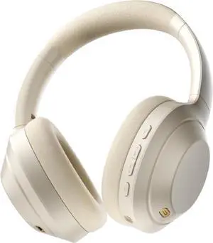 T1/T1 Pro/T1 Max Wireless Bluetooth Over-Ear Headphones, 100H Battery, HiFi Sound, ANC, Multi-Device Connection, App Control, Wired Mode, for Travel, Work, Gaming, Music T1 Max Offwhite