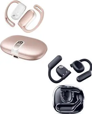 Q9&Q11 Bundle, 110H Playtime Open-Ear Headphones w/Fast Charging, 16mm Hi-Fi Audio Drivers, Physical Buttons, ENC Mic, IPX5 Waterproof, Bluetooth 5.4