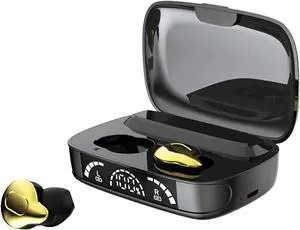 Bluetooth Earbuds Wireless Earbuds Bluetooth 5.1 Headphones 5H Playtime in-Ear Hi-Fi Deep bass Stereo Sound TWS Sweaoof Earphones Hets for Web Meeting Workout/Running/Travel (Black)