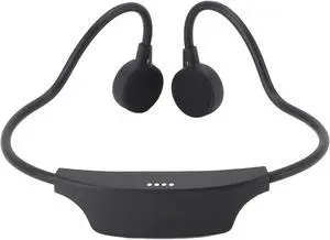 FOSA Bone Conduction Sport Headphones, 16G MP3 Swimming Diving Headset, Immersive Sound for Cycling, Running, Fitness, with Sticker Pack (Black)