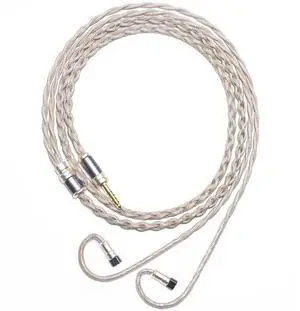 6N Single Crystal Copper IEM Cable for QDC Anole V3 II VX V6 V14 8Pro Uranus Folk Gemini Fusion Dmagic Tiger HiFi Live Studio 4.4mm Balanced Hi-Fi Earphone Audio Upgrade Cable (4.4mm Plug)