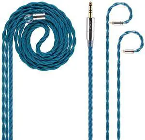 JIALAI AzureBay IEM Earphone Cable Multi-Material Mixed Imported Conductor 0.78 2Pin Headphones Wire HiFi IEMs Upgrade Cords Replacement Cables for Carat DB2 ZSN (4.4mm 2Pin)