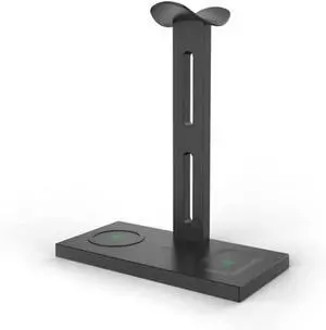 Headphone Holder Headset Stand Headphone Stand 3in1 Headphones Holder Universal Earphone Stand with USB Type-C Port Support Wireless Charging Headset Holder