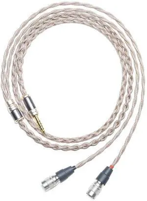 6N Single Crystal Copper Headphone Cable for Dan Clark Audio/MrSpeakers AEON 2 Noire ETHER C Flow AEON 2 NOIRE X ETHER 2 STEALTH EXPANSE E3 4.4mm Balanced Hi-Fi Headphone Upgrade Cable (4Pin XLR Plug)