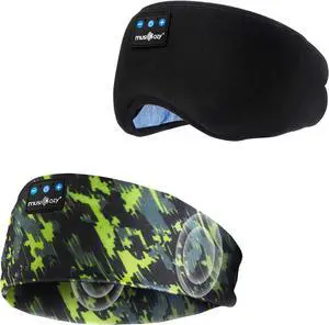MUSICOZY Sleep Headphones Bluetooth 5.4 Headband, Sports Wireless Earphones Sweat Resistant Earbuds Sleeping Headphone with Ultra-Thin HD Stereo Speaker for Workout Running Cool Gadgets Unique Gifts