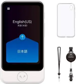 Pocketalk Amazon Exclusive Travel Bundle - Voice & Camera 84+ Language Translator with Clear Tablet Case & Retractable Lanyard - Plus Model with Large Screen, Long Battery Life & HIPAA Compliant