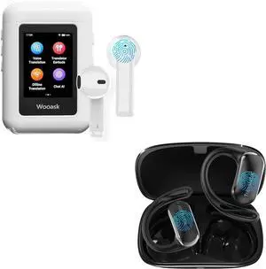 Wooask Translation Earbuds, AI Translation Earbuds Real Time, 2025 Latest Two-Way Translator Device Support Recording for Travel, Business, Learning Language