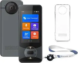 Wooask Language Translator Device, AI Translator Device W10 No WiFi Needed, Two Way Real Time Translator with 144 Languages, Voice/Offline/Photo Translation for Travel, Business, Learning
