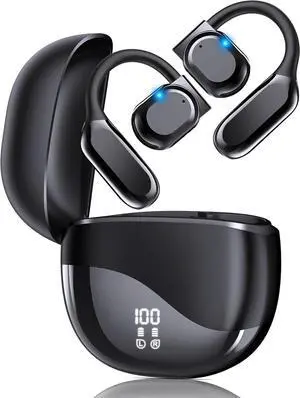 Ai Translation Earbuds Real Time, Wireless Bluetooth Ear Buds Translator, Language Translating Headphones,HiFi Sound,144 Languages for Travel, Business, Music,Learning-Glossy Black