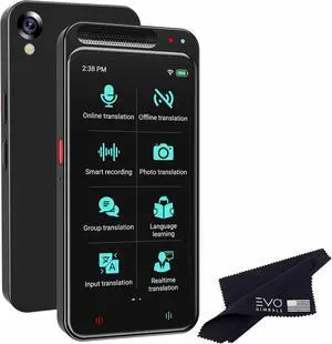 AI Translator, Small and Portable Translator Device with 138 Languages Real Time, Online and Offline Instant Two Way Voice and Photo Translation, 4 Touchscreen for Travel, Business