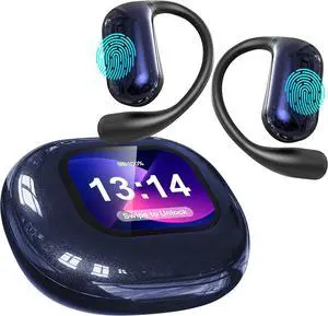 AI Translation Earbuds - Real-Time Earbuds Translator for 144 Languages, LCD Touch Screen, Open-Ear Design, 3-in-1Translation Headphones,Audífonos Traductores,Perfect for Travel, Business - Dark Blue