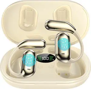 AI Language Translator Earbuds, Real-Time Translating Earbuds 3-in-1 Translator Headphones with 144 Languages & Accents, Translation Device fit iOS & Android for Travel Business Learning - Beige