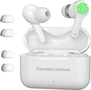 Wooask M6 Translation Earbuds, Two-Way Translator Earbuds with APP for 144 Languages, 3-in-1 Wireless Bluetooth Headphones for Travel Business Learning (Online Version)