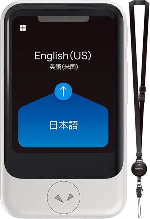 POCKETALK S2 Plus Business eSIM 5 Year White and Lanyard (Compatible Classic and Model S)