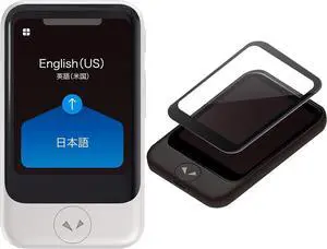 Pocketalk S Two-Way Voice Translator and Screen Protector (Plastic) - Compatible Model S