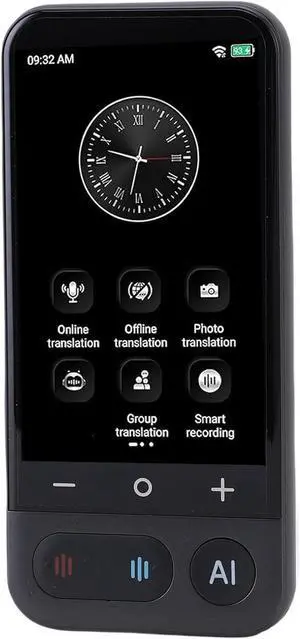 Yosoo Language Translator Device Portable WiFi Real Time Translation AI Voice Record Photo Translator for Travel Business ABS Plastic 131x55x12mm