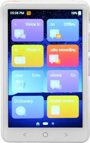 Keenso Language Translation Device Voice Photo Translator MP3 Mode for Travel Learning (White)