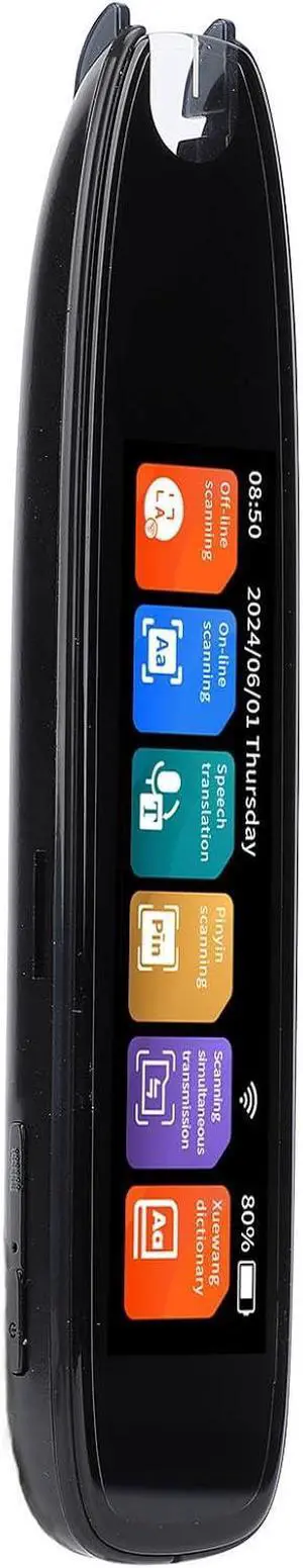 Dyslexia Reading Pen Translator Wireless Text to Voice Device for Students Adults, Black ABS Material