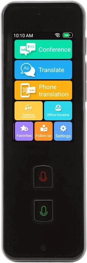Ai Translator, Voice Translator 2.45in Touch Screen 138 Online 15 Offline Languages Language Translation Device with 1GB 8GB Memory Photo Sound Two Way Real Time for Travel