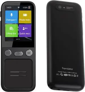 Language Translator Smart Voice Photo Translation Device for Travelers Business ABS Material