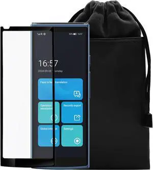 Language Translator Device BlueScreen Protectorand Velvet Bag