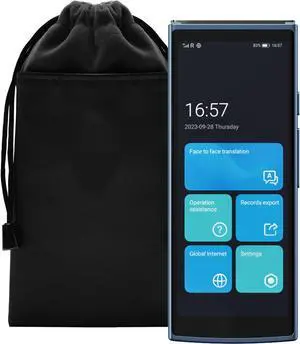 Language Translator Device Blue with Velvet Bag Language Translator Device Blue with Velvet Bag