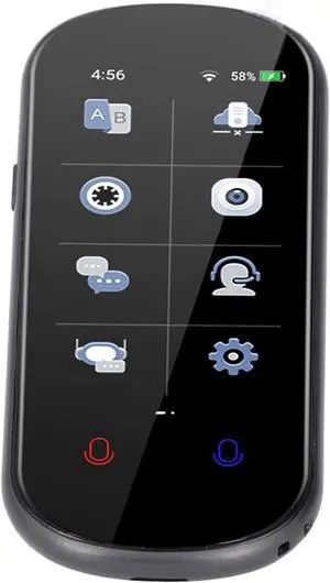 Language Translator Device Smart Voice 109 Languages 3in Touchscreen 8MP Camera Offline Recording Travel Study Work