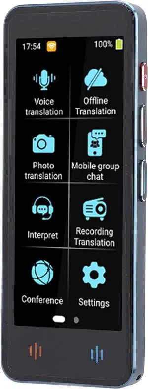 Yosoo Language Translator Portable AI Touchscreen 134 Languages Translation Device for Study Work Life (Blue)
