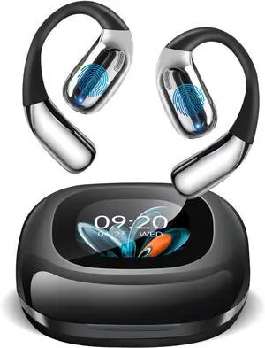 AI Translation Earbuds Real Time, LCD Touchscreen Real-Time Translator for 144 Languages & Accents Includes Free Subscription Translation Device Earphones for Travel Business Learning, Black