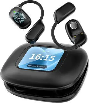 AI Translation Earbuds Real Time 144 Languages, LCD Touch Screen Wireless Bluetooth Open Ear Translator Earbuds, Audifonos Traductores Inglés Español with APP Translating Device