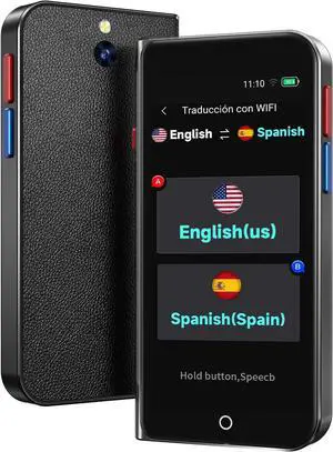 Language Translator Device No Wifi Needed, High-end Upgraded Ai Translator, Offline Real-Time Voice Spainish Translation, Support 139 Languages, Recording&Photo Premium Translation Device for Business