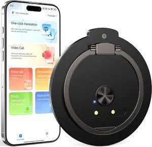 Translator Device 3-in-1 AI Voice Translation Recorder Voice Translation, Voice Recording & Voice Transcription, 140+ Language Translator for Meeting Lecture Travel Black